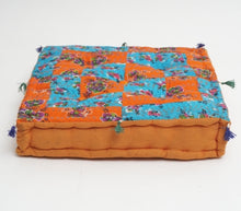 Load image into Gallery viewer, Floor Cushion Hand Block Printed Cotton