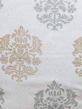 Load image into Gallery viewer, Beige-Grey-White Cotton Hand-Block Printed Cushion Cover - MYYRA