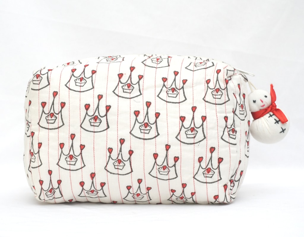 Pouch Hand Block Printed Cotton 01