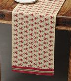 Hand block printed organic cotton table runner | Myyra Jaipur