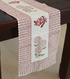 Hand block printed organic cotton table runner | Myyra Jaipur