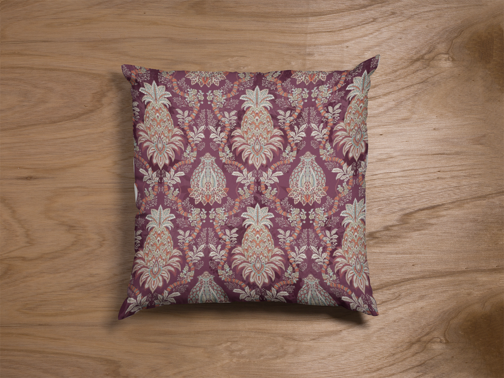 Pair of digital printed cushion covers #102 styled view | Myyra Jaipur