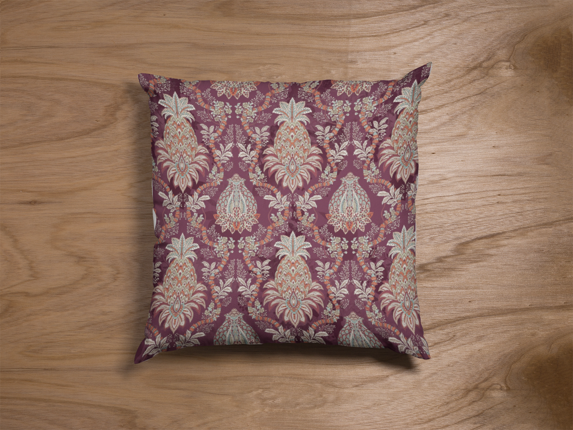 Pair of digital printed cushion covers #102 styled view | Myyra Jaipur