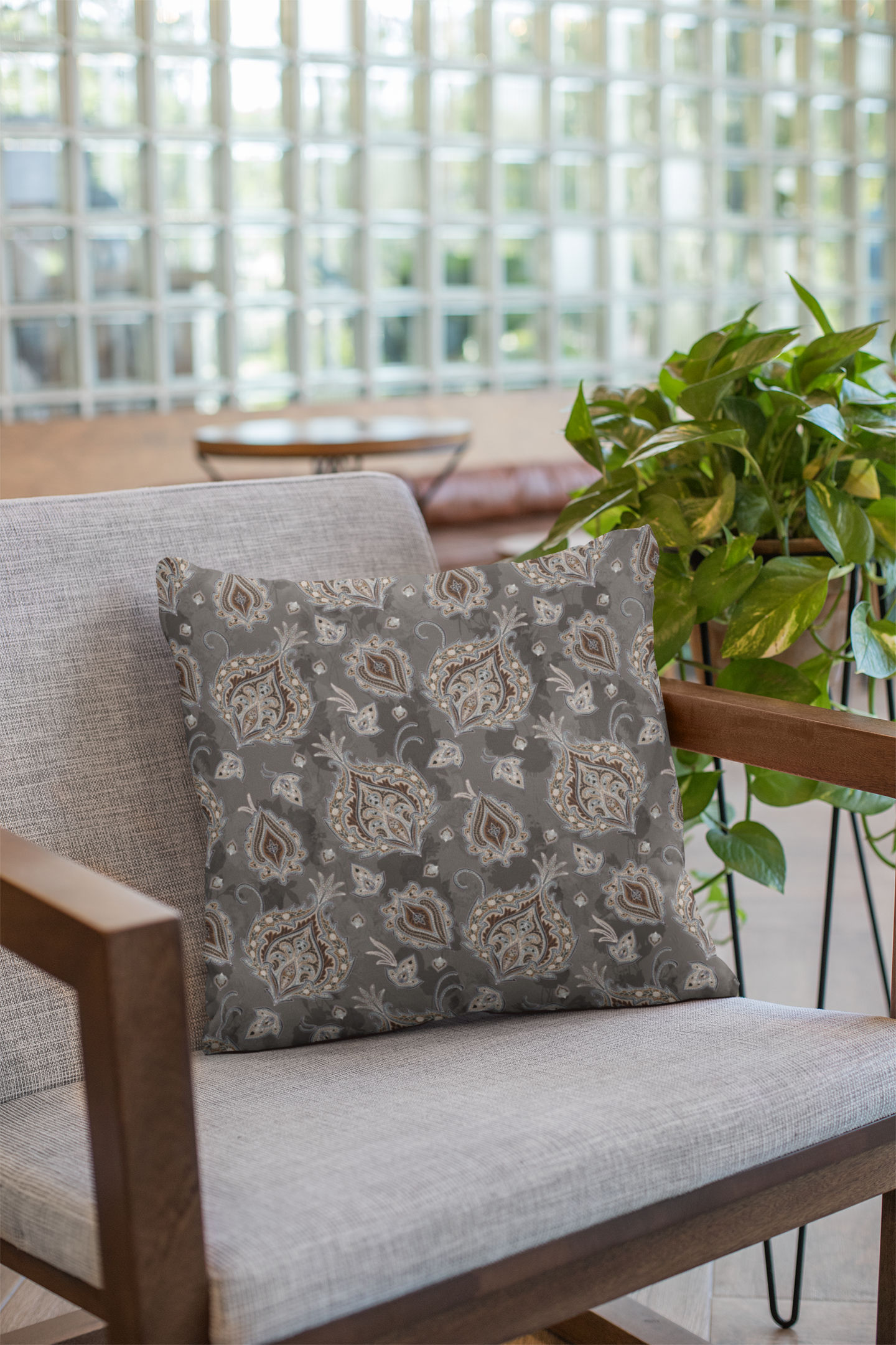 Close-up of digital print on cushion cover #103 | Myyra Jaipur