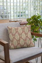 Pair of digital printed cushion covers styled view | Myyra Jaipur