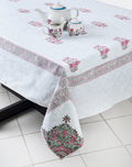 Hand block printed organic cotton table cover | Myyra Jaipur