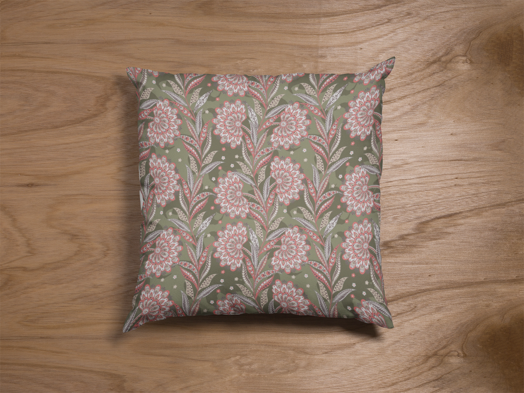 Lifestyle view of digital printed cushion cover #107 | Myyra Jaipur