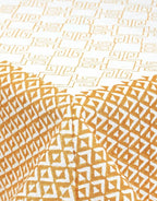 Close-up of hand block print on organic cotton table cover | Myyra Jaipur