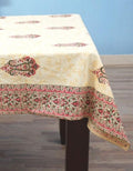 Hand block printed organic cotton table cover | Myyra Jaipur