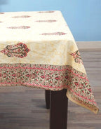 Hand block printed organic cotton table cover | Myyra Jaipur