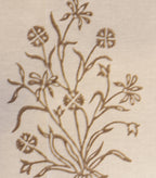 Table runner folded showing pattern repeat of hand block print | Myyra Jaipur