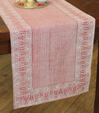 Hand block printed organic cotton table runner | Myyra Jaipur
