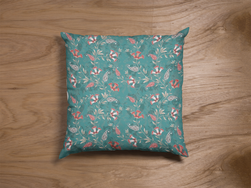 Close-up of digital print on cushion cover #110 | Myyra Jaipur