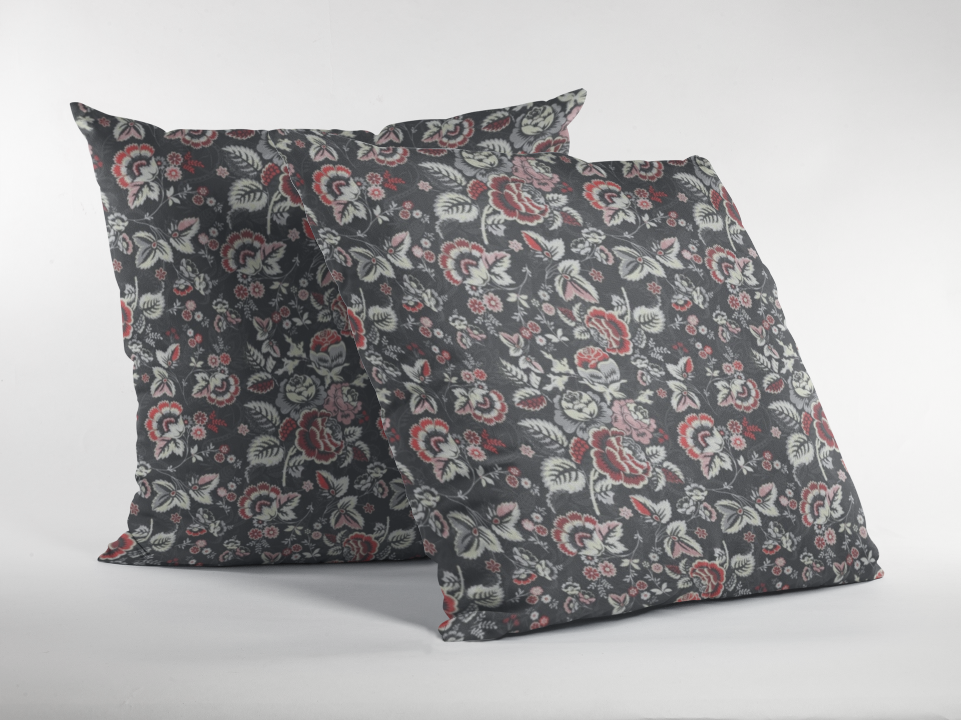 Pair of digital printed cushion covers #111 styled view | Myyra Jaipur