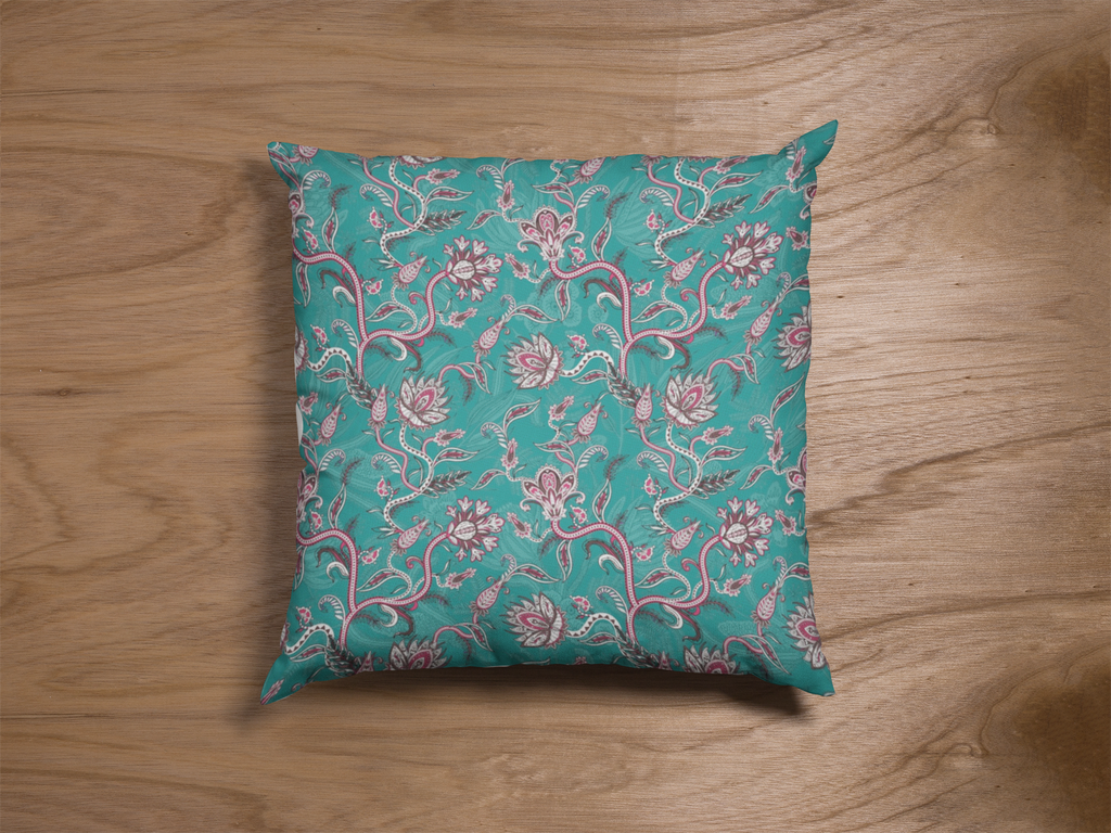 Close-up of digital print on cushion cover #113 | Myyra Jaipur