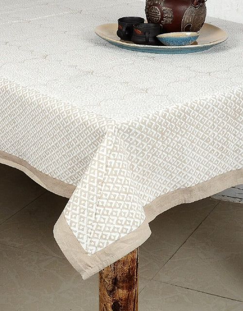 Hand block printed organic cotton table cover | Myyra Jaipur