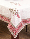 Hand block printed organic cotton table cover | Myyra Jaipur