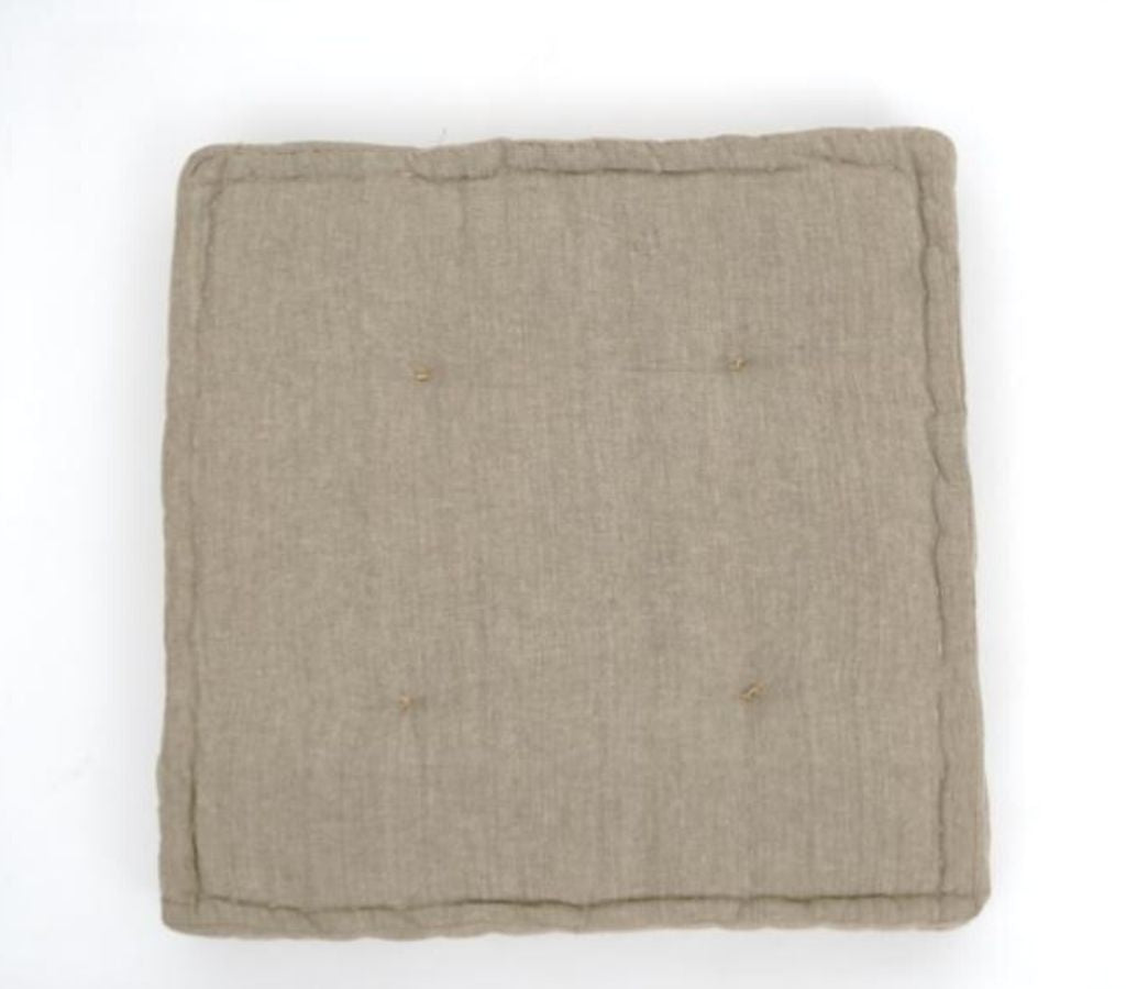 Floor cushion folded showing pattern repeat of hand block print | Myyra Jaipur