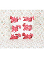 Hand block printed organic cotton cushion cover | Myyra Jaipur