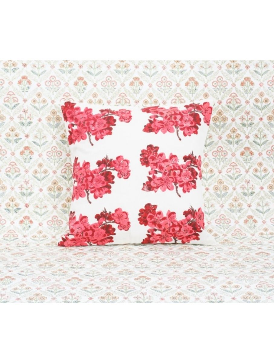 Hand block printed organic cotton cushion cover | Myyra Jaipur