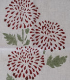 Table runner folded showing pattern repeat of hand block print | Myyra Jaipur