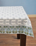 Hand block printed organic cotton table cover | Myyra Jaipur