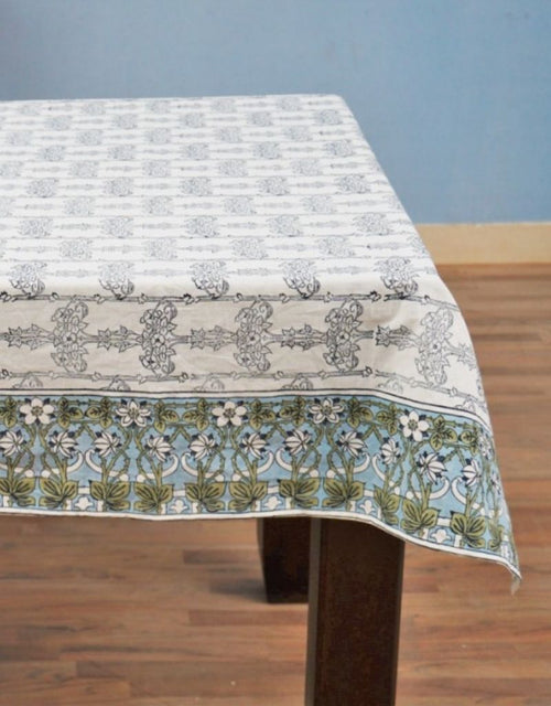 Hand block printed organic cotton table cover | Myyra Jaipur