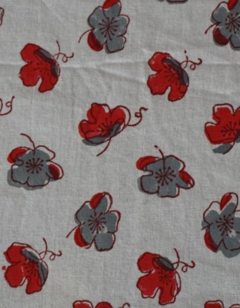 Table cover folded showing pattern repeat of hand block print | Myyra Jaipur