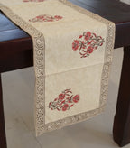 Hand block printed organic cotton table runner | Myyra Jaipur