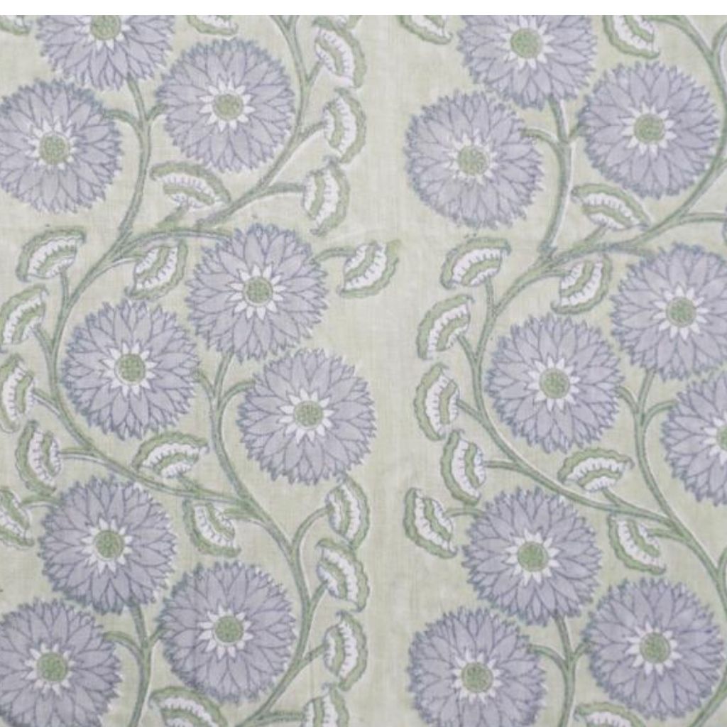 Hand block printed organic cotton fabric yardage from Myyra Jaipur