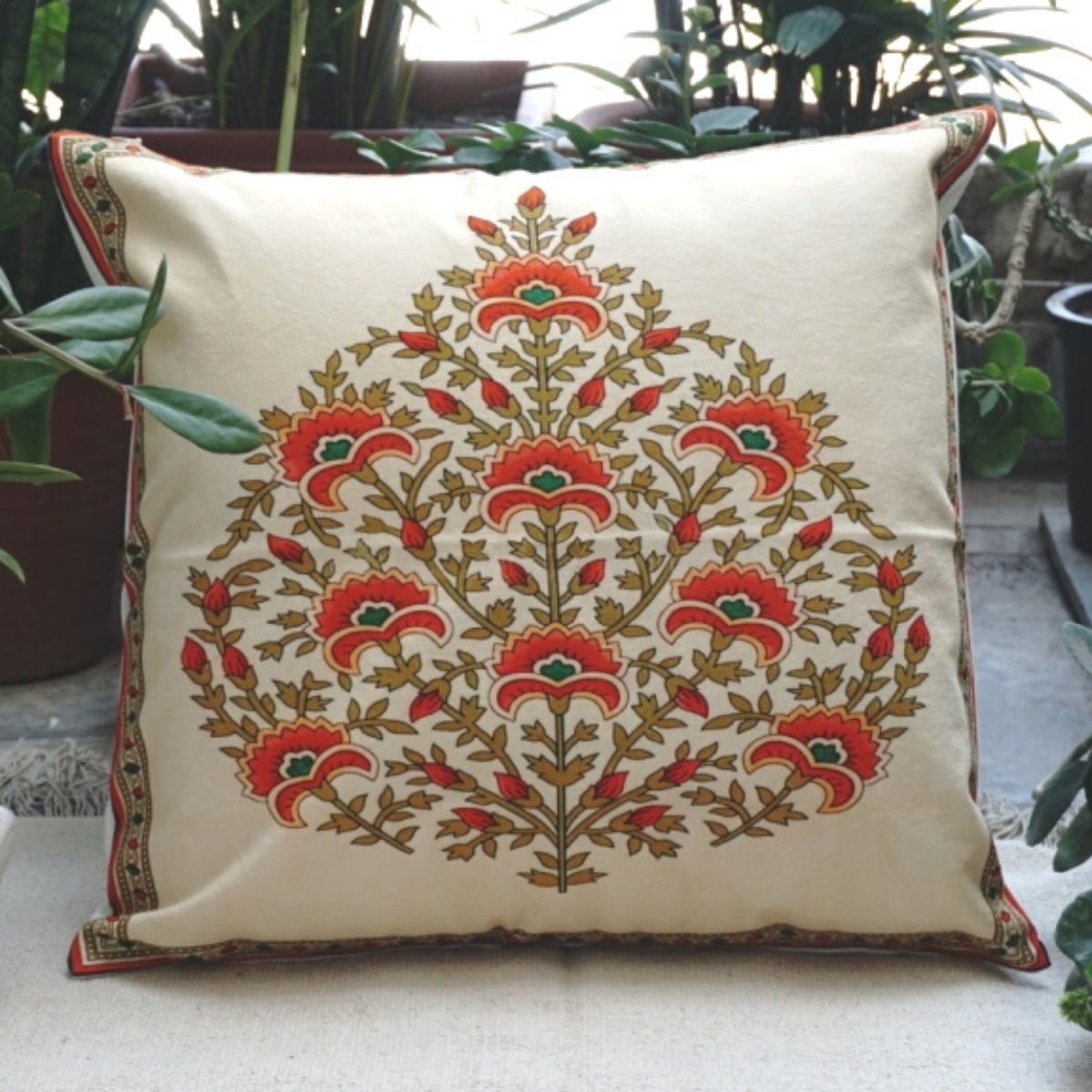 Digital printed cushion cover #06 from Myyra Jaipur