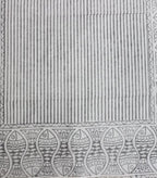 Close-up of hand block print on organic cotton table runner | Myyra Jaipur