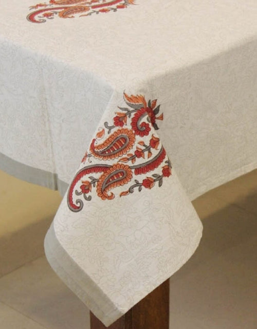 Hand block printed organic cotton table cover | Myyra Jaipur