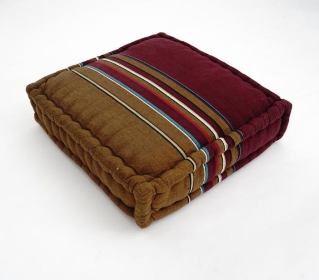 Hand block printed organic cotton floor cushion | Myyra Jaipur