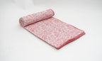 Hand block printed organic cotton dohar (lightweight cotton quilt) | Myyra Jaipur