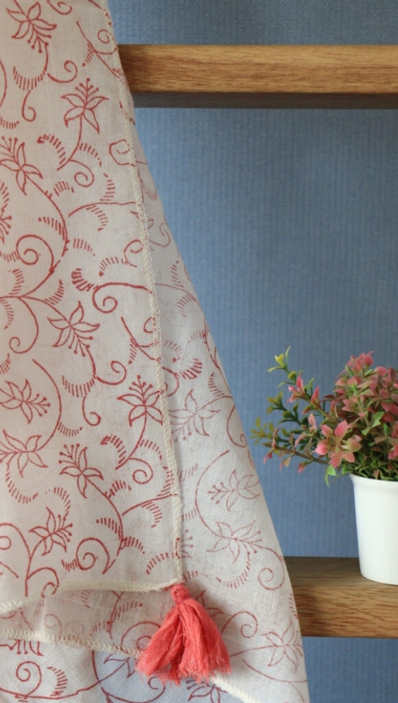 Scarf Hand Block Printed Cotton - MYYRA