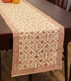 Hand block printed organic cotton table runner | Myyra Jaipur