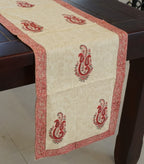 Hand block printed organic cotton table runner | Myyra Jaipur