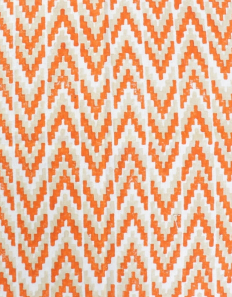 Table cover folded showing pattern repeat of hand block print | Myyra Jaipur