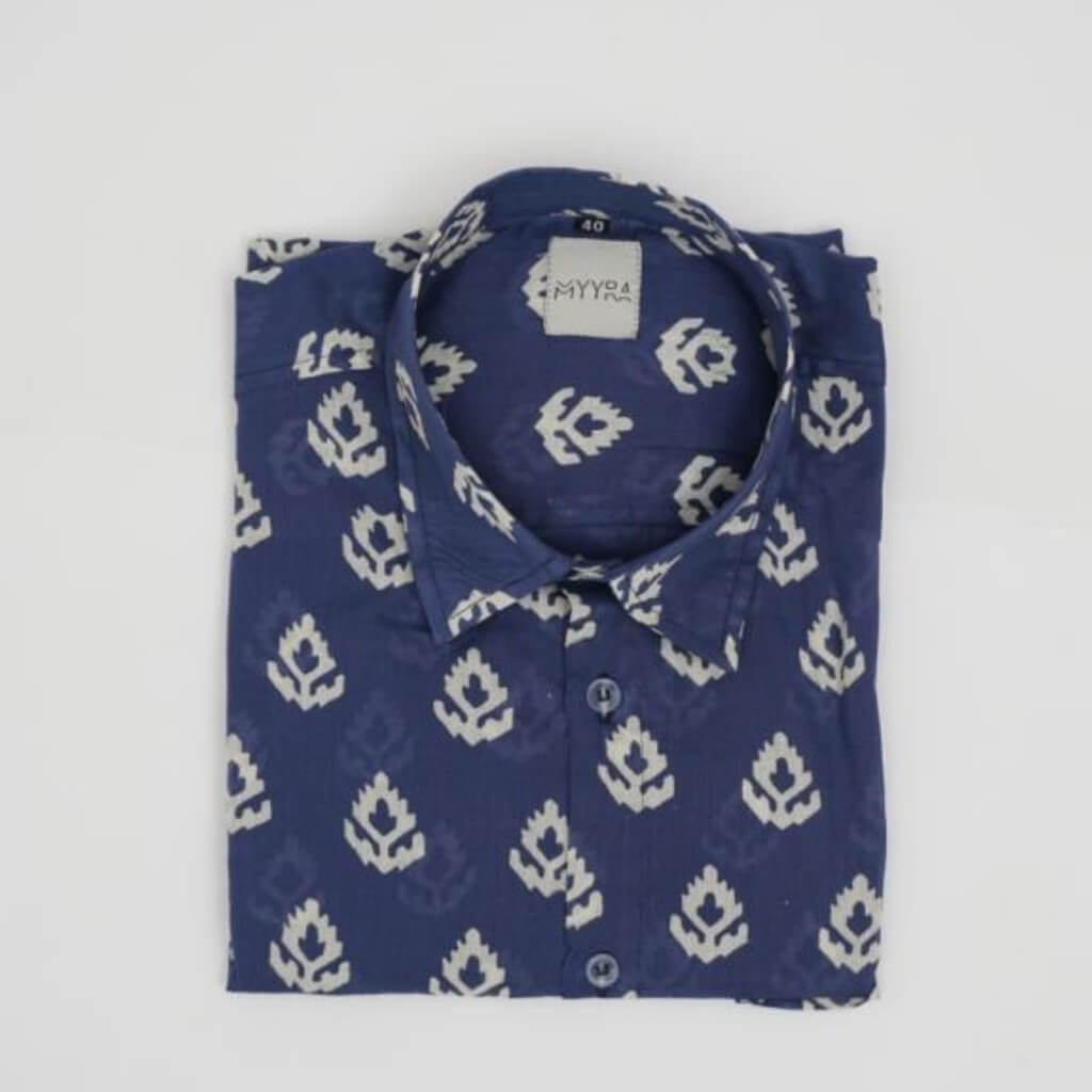 Block Printed Full Sleeve Shirt Pure Cotton