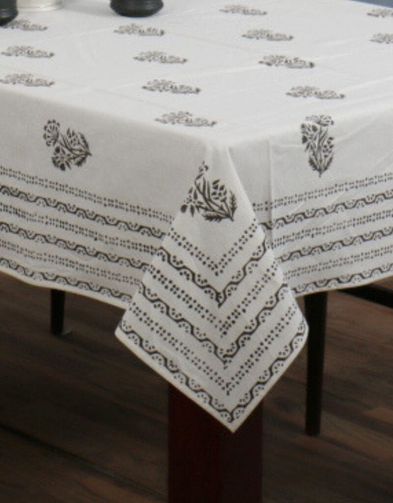 Hand block printed organic cotton table cover | Myyra Jaipur