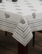 Hand block printed organic cotton table cover | Myyra Jaipur