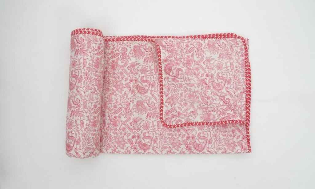 Dohar (lightweight cotton quilt) styled view from Myyra Jaipur