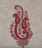 Table runner folded showing pattern repeat of hand block print | Myyra Jaipur