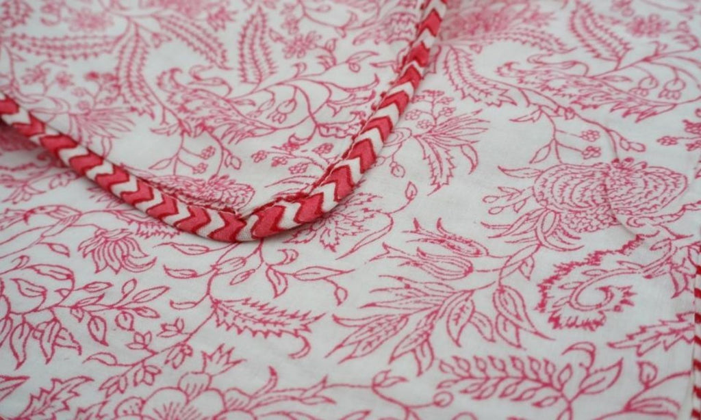 Dohar (lightweight cotton quilt) styled view from Myyra Jaipur