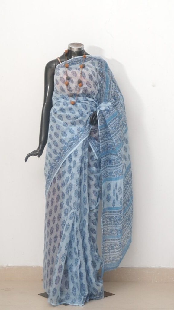 Saree Hand Block Printed Cotton