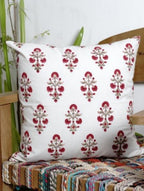 Hand block printed organic cotton cushion cover | Myyra Jaipur