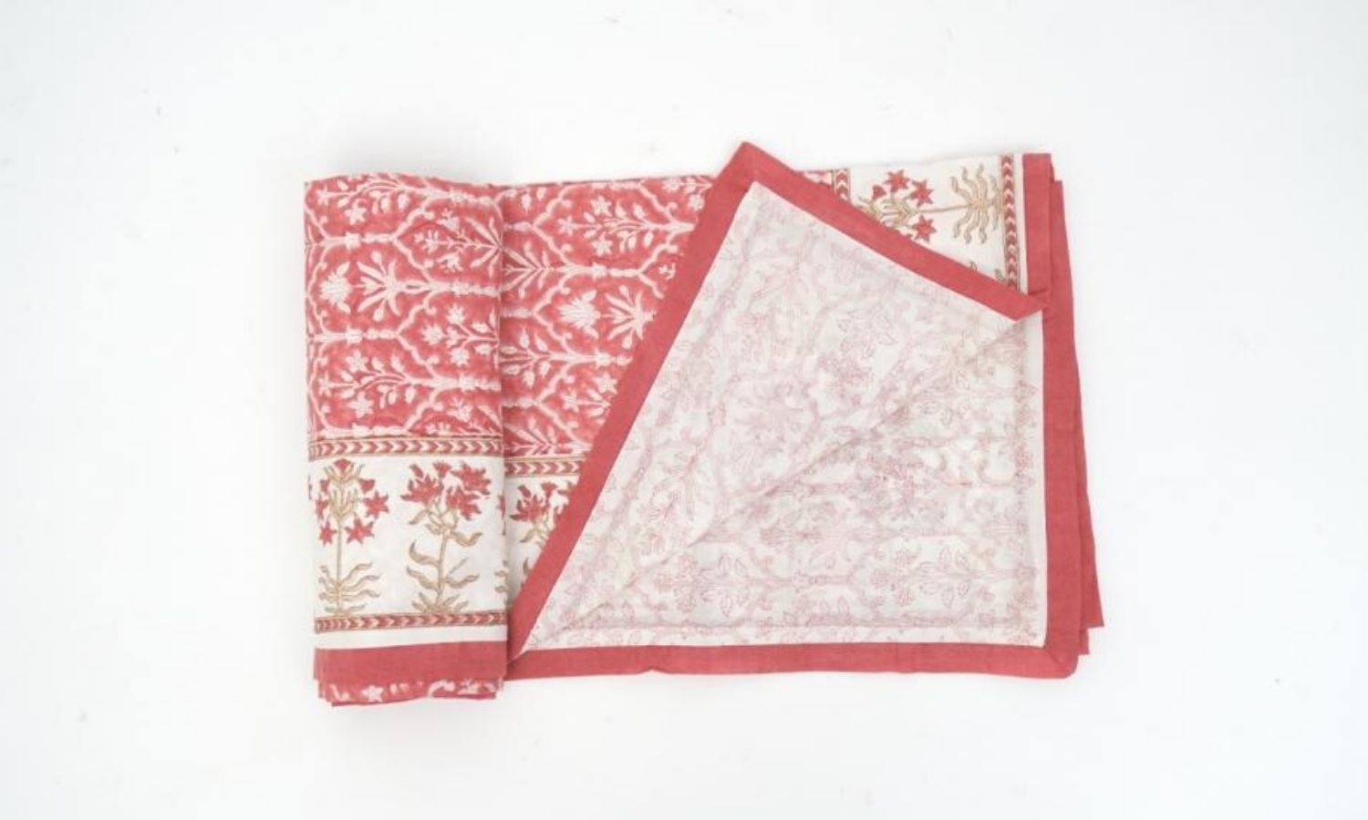 Dohar (lightweight cotton quilt) styled view from Myyra Jaipur