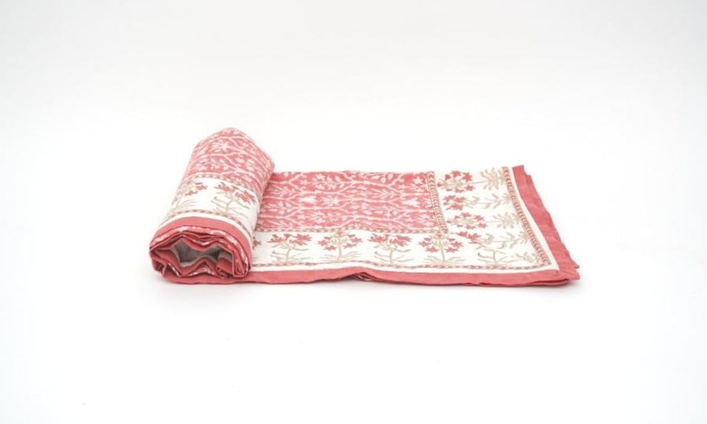 Dohar (lightweight cotton quilt) styled view from Myyra Jaipur