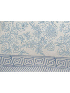 Close-up of hand block print on organic cotton pillow cover | Myyra Jaipur